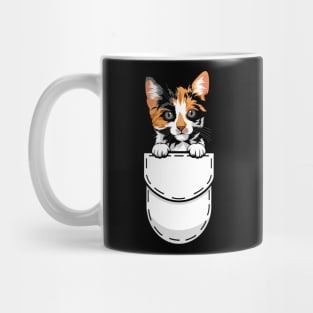 Funny Calico Pocket Cat Mug